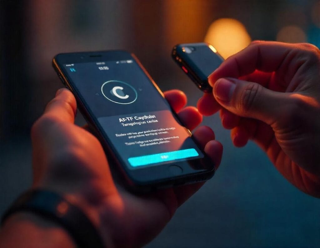 Consumidor efetuando o pagamento por aproximação em um celular. Foto: Freepik IA