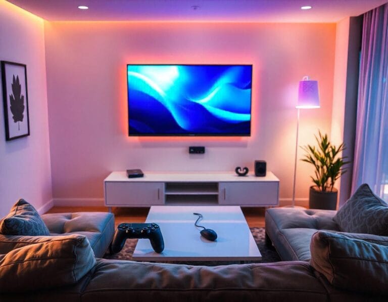 Game Stick sendo ligado na TV. Foto: Freepik IA.