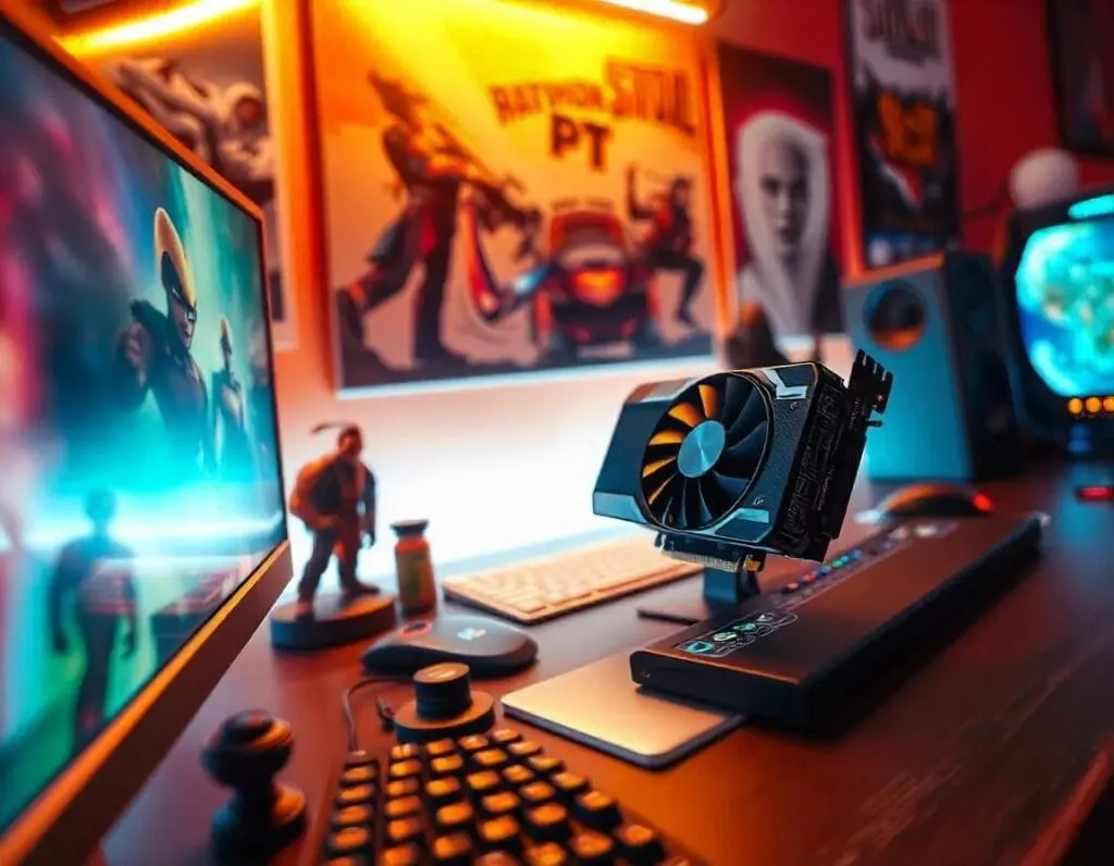 Imagem de um PC com uma placa de captura de vídeo. Foto: Freepik IA.