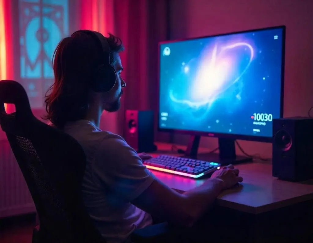 Imagem de uma pessoa mexendo no computador que está conectado a uma placa de captura de vídeo. Foto: Freepik IA.