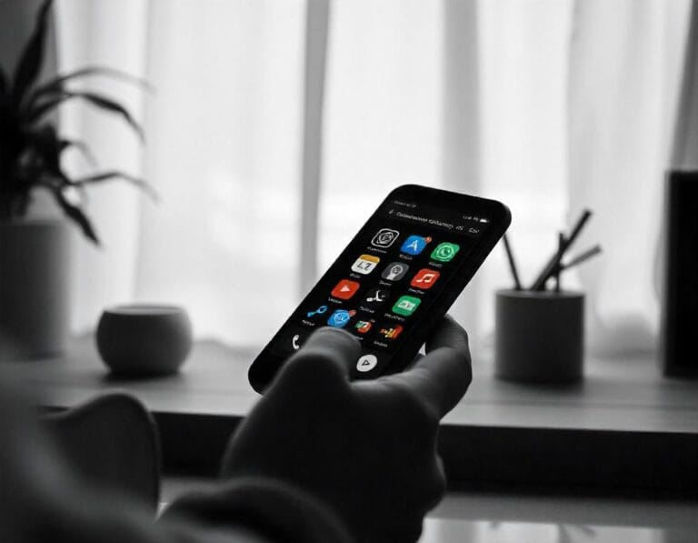 Imagem ilustrativa de uma pessoa utilizando um app de edição. Foto: Freepik IA.