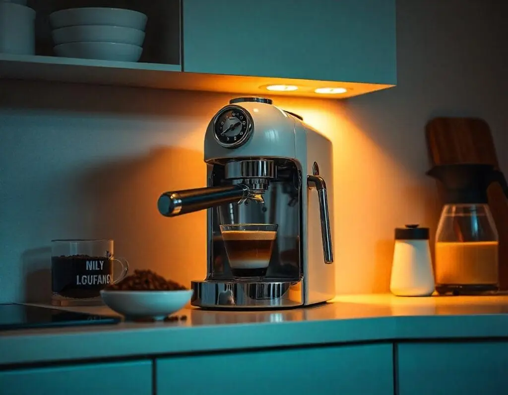 Imagem sobre o que é uma máquina de café expresso. Foto: Freepik IA.