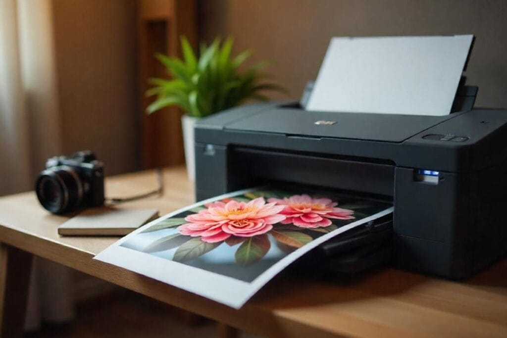 Imagem ilustrativa de uma impressora para imprimir fotos. Foto: Freepik IA.