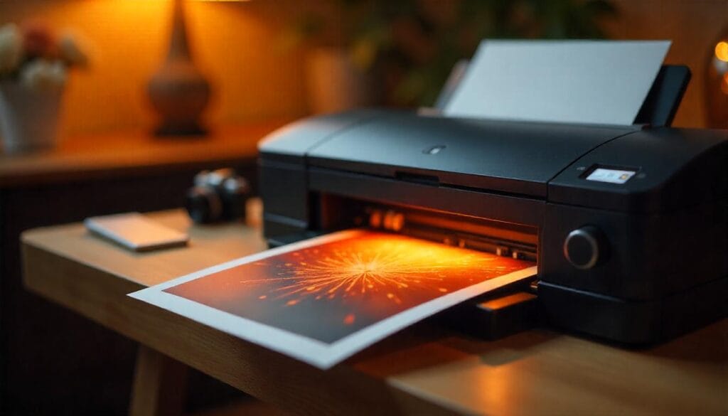 Imagem de impressora para fotografias. Foto: Freepik IA.