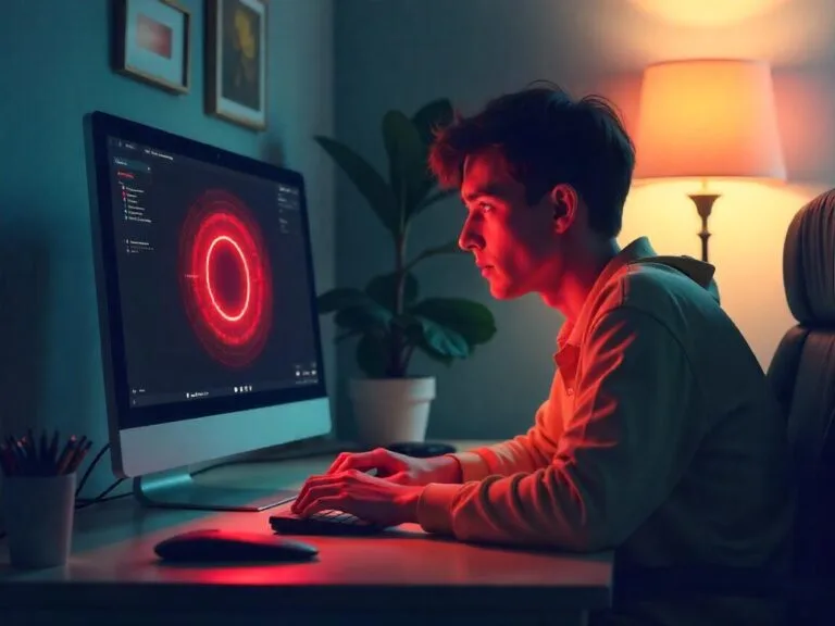 Imagem ilustrativa de um pc sendo reiniciado. Foto: Freepik IA.