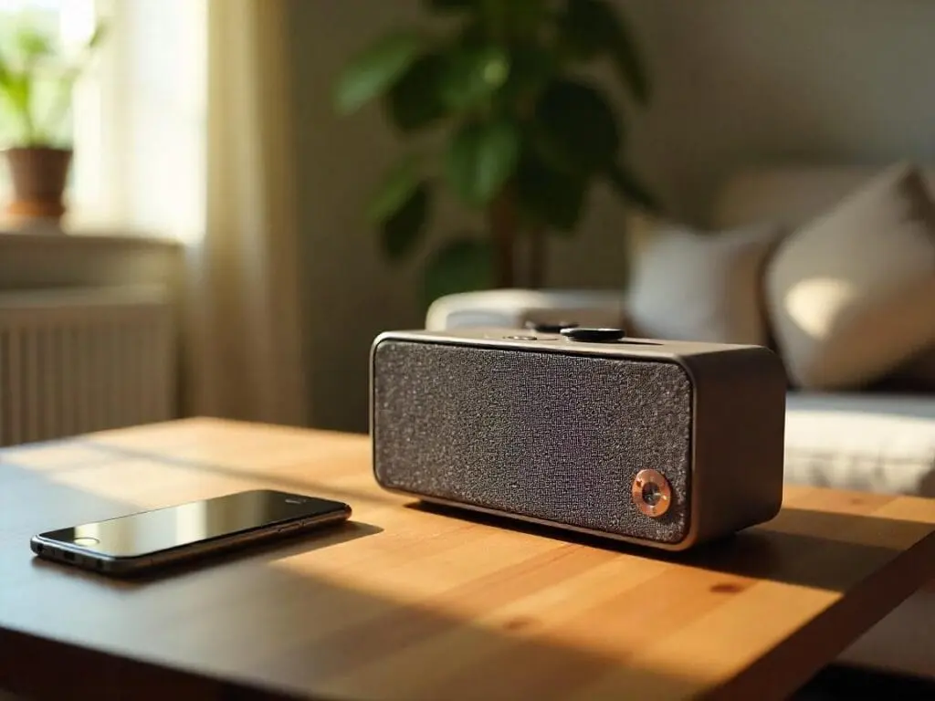 Caixa de Som Bluetooth Amplificada: Os Prós e Contras e Como Escolher o Modelo Ideal 1 Imagem ilustrativa de uma caixa de som bluetooth. Foto: Freepik IA.