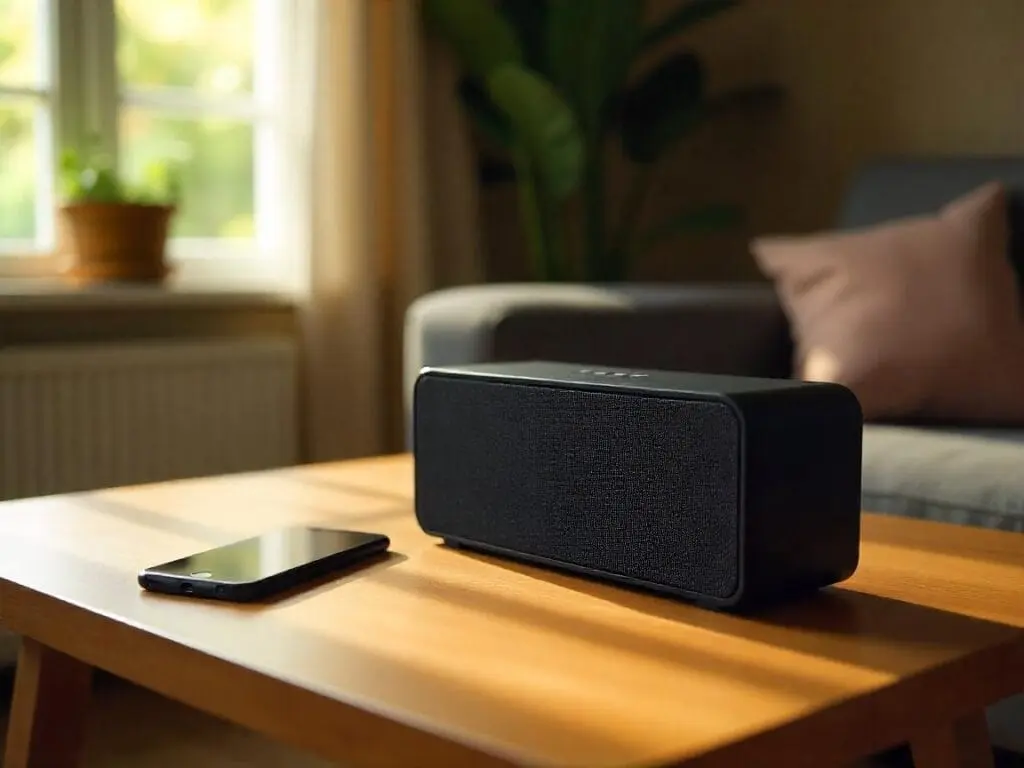 Caixa de Som Bluetooth Amplificada: Os Prós e Contras e Como Escolher o Modelo Ideal 2 Imagem ilustrativa de uma caixa bluetooth. Foto: Freepik IA.