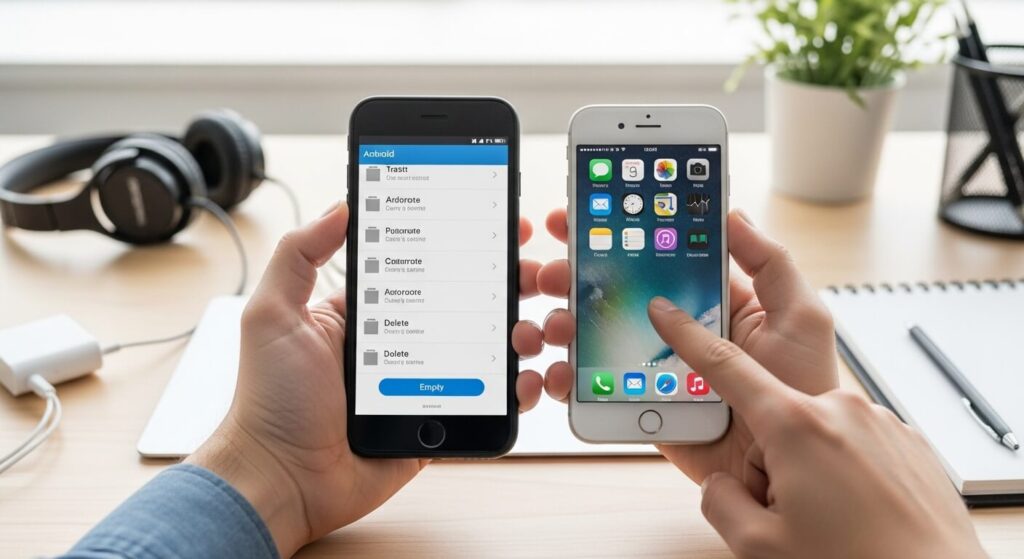 como esvaziar a lixeira do celular
