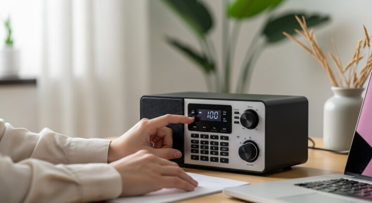como sintonizar rádio fm na caixa de som