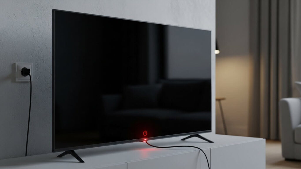 tv não liga mas acende o led do power