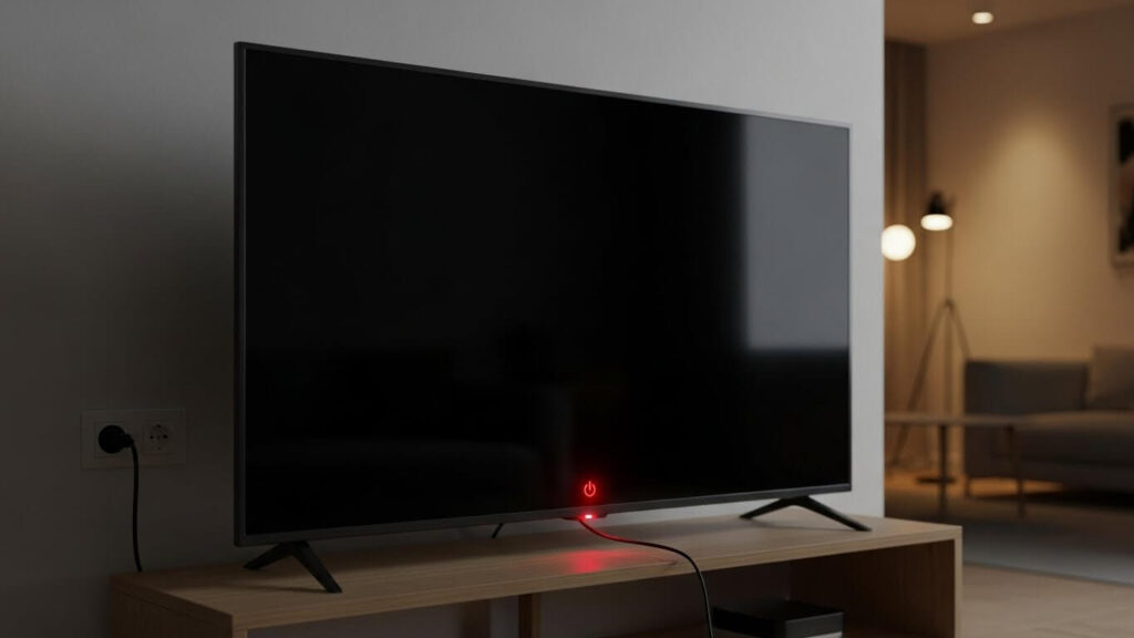 tv não liga mas acende o led do power