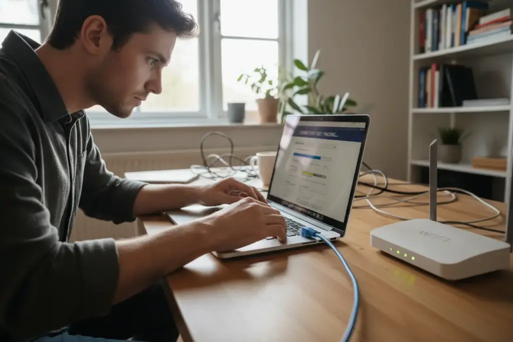 Procedimento passo a passo para testar a velocidade da internet