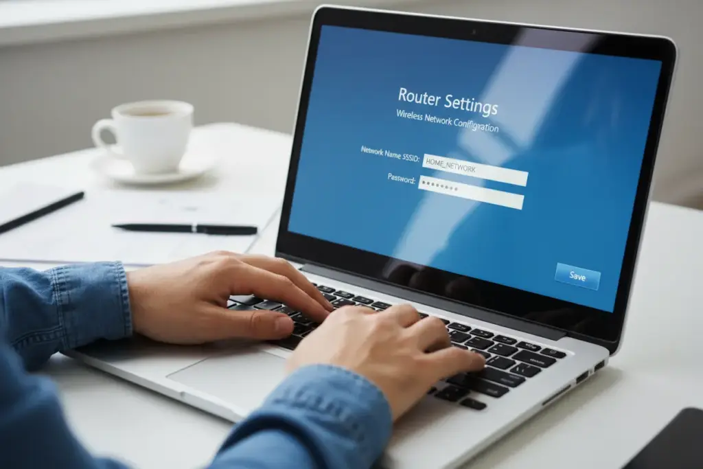 Configuração técnica do roteador Wi-Fi principal