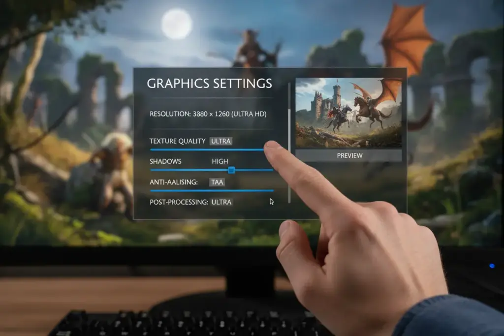 Saiba o que Fazer Quando o Jogo Fica Travando: Métodos Eficazes para Você Jogar Sem Estresse! 2 Ajuste de configurações gráficas para desempenho