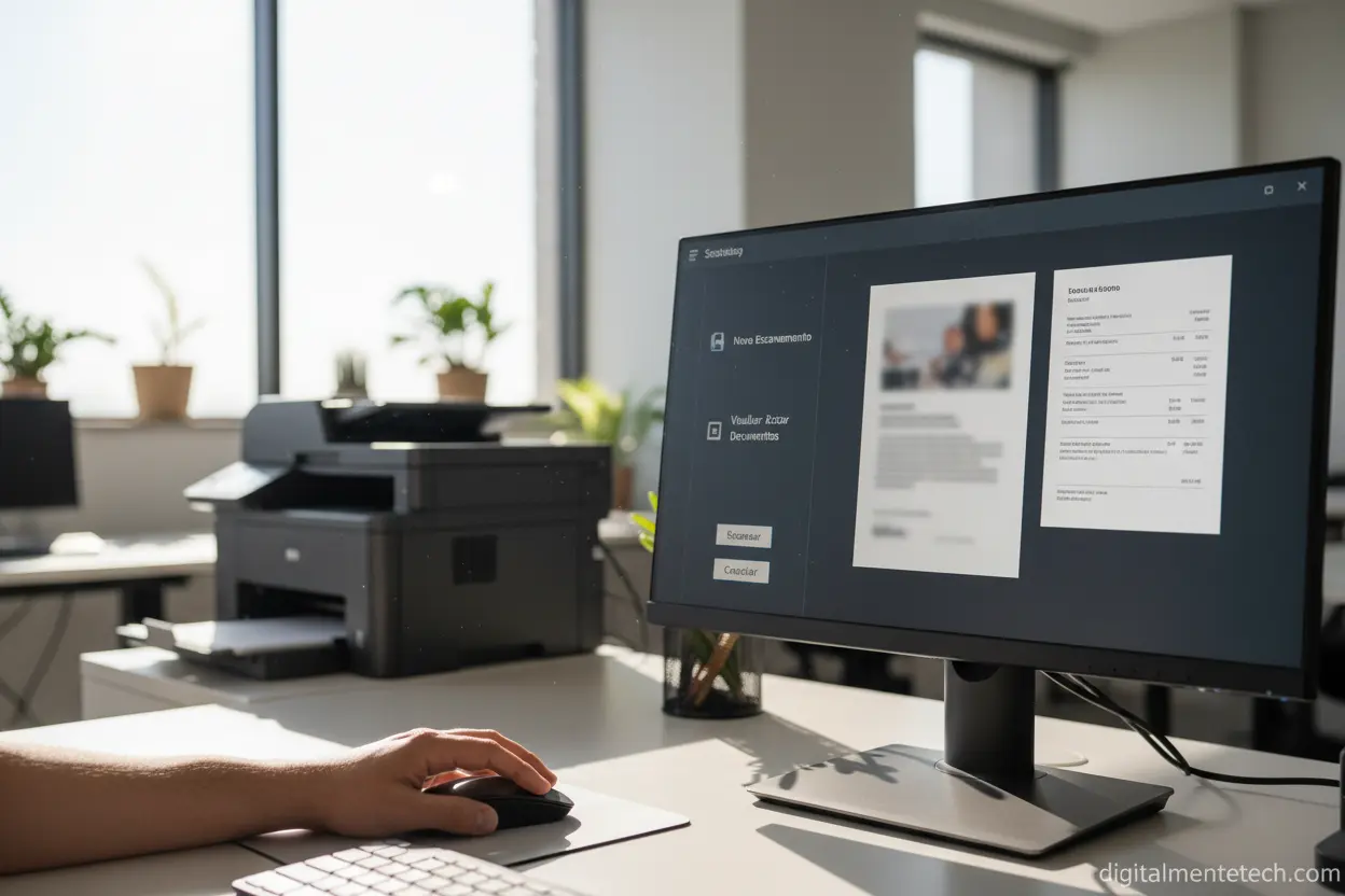 Digitalizando com Software Genérico Como digitalizar um documento na impressora usando software do sistema