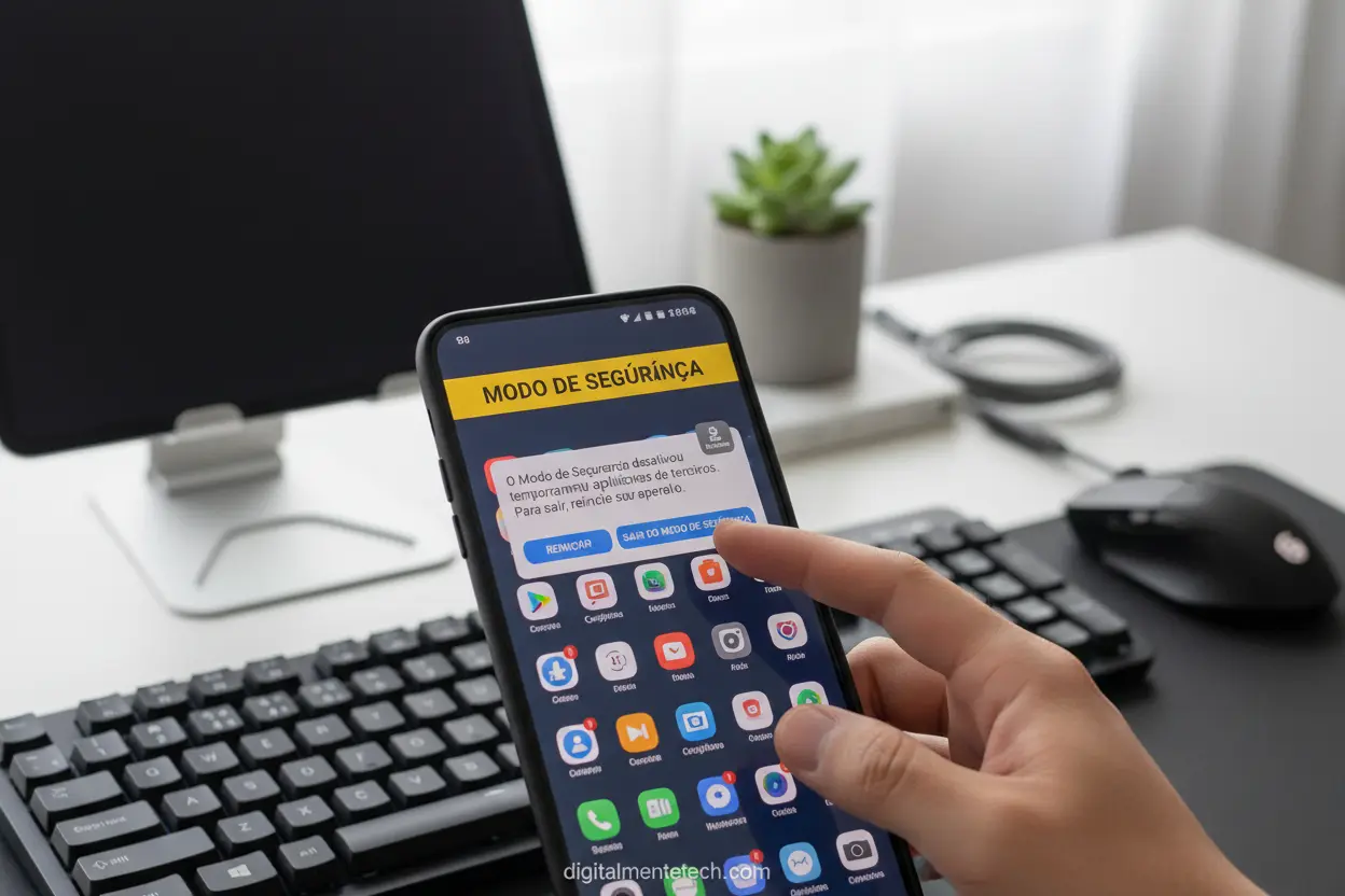 O smartphone está iniciando e não sai disso: usando o modo de segurança