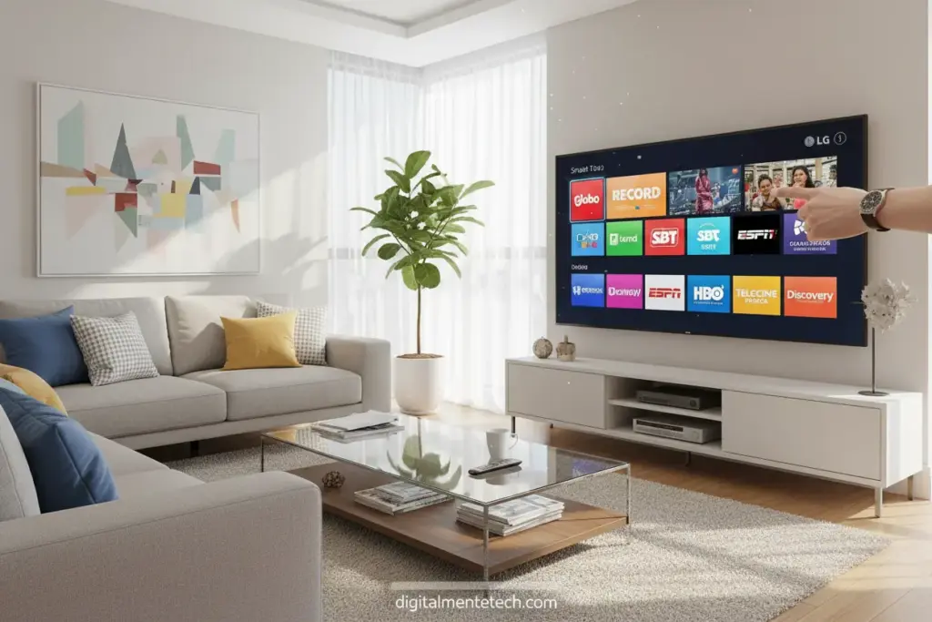 TV LG Smart sintonizando canais