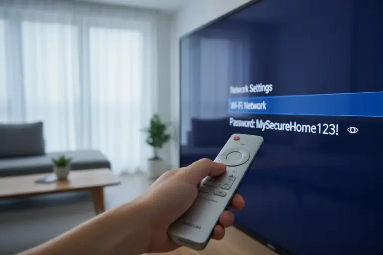 tv samsung senha wifi controle