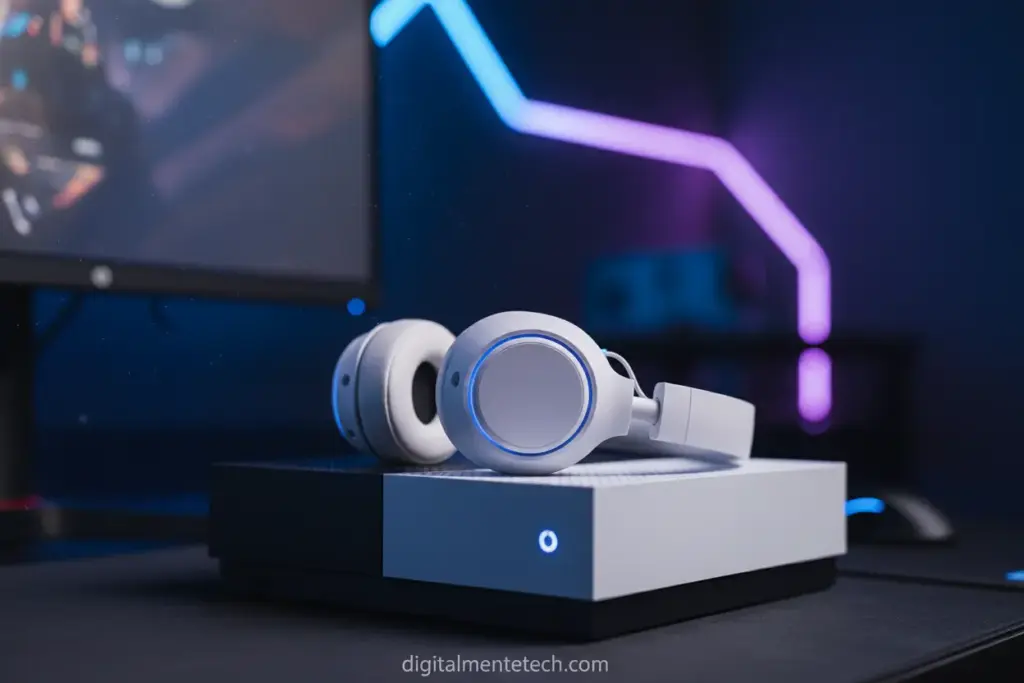 Xbox Series S com fone Bluetooth