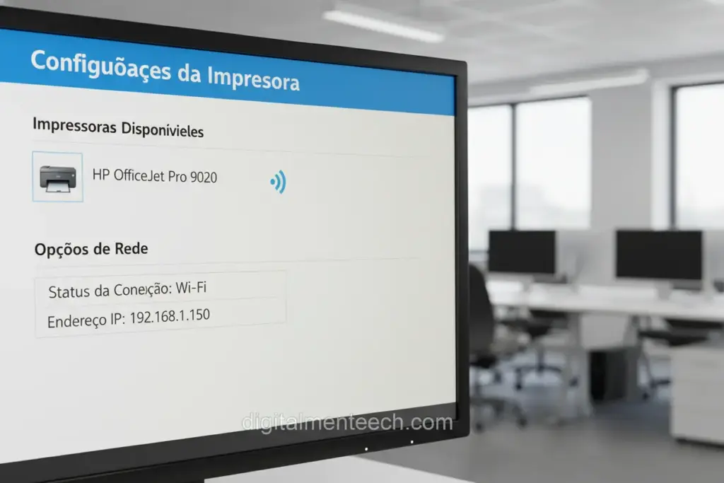 Configurações de rede da impressora HP