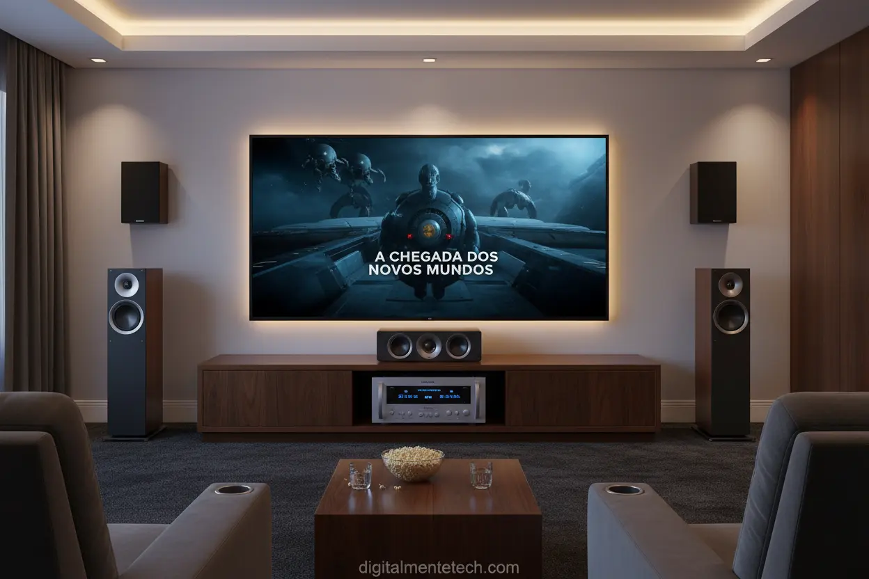 Melhorar som da minha TV com um sistema home theater.