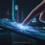 Dedo tocando tela de smartphone